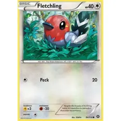POKEMON CARD FLETCHLING 94/114 NO 661 TINY ROBIN POKEMON TCG CCG - Image 1