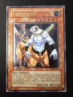 Yu-Gi-Oh! Criosphinx, TLM-DE013, Ultimate Rare, 1. Auflage, Deutsch, Near Mint - Image 1
