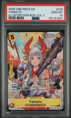 Yamato C 2025 One Piece Promos ST13-016 Illustration Box Vol 2 PSA 10 - Image 1