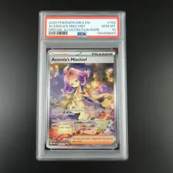 PSA 10 Acerola's Mishchief 183/132 Pokemon Mega Evolutions Graded Card - Image 1