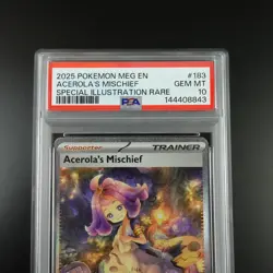 PSA 10 Acerola's Mishchief 183/132 Pokemon Mega Evolutions Graded Card - Image 2