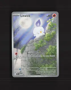 Litwick 101/086 White Flare Full Art Ultra Rare Holo Pokemon Card NM - Image 1