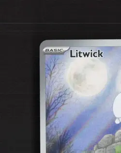 Litwick 101/086 White Flare Full Art Ultra Rare Holo Pokemon Card NM - Image 3