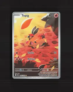 Tepig 096/086 White Flare Full Art Ultra Rare Holo Pokemon Card NM - Image 1