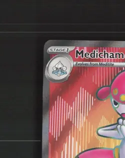 Medicham ex 161/142 Stellar Crown Full Art Ultra Rare Holo Pokemon Card NM - Image 3
