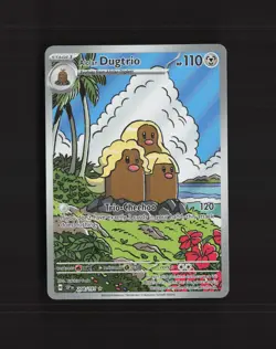 Alolan Dugtrio 208/191 Surging Sparks Full Art Ultra Rare Holo Pokemon Card NM - Image 1
