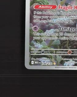 Shedinja 144/132 Mega Evolution Full Art Ultra Rare Holo Pokemon Card NM - Image 5
