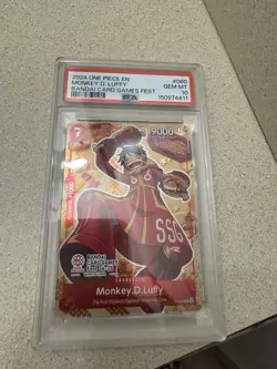 Monkey D. Luffy P-080 Bandai Card Games Fest 24-25 Giveaway Promo Card - PSA 10 - Image 1