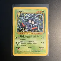 Tangela 66/102 Pokemon Cards WOTC TCG: Base Set 1999 Grass Standard UK Rare - Image 1