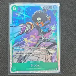 Bandai One Piece Card Game Brook SR Foil Character OP15-032 6000 Power - Image 1