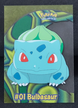 2000 TOPPS Pokemon #01 Bulbasaur PC2 TV Animation CLEAR see-through Card LP - Image 1