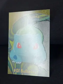 2000 TOPPS Pokemon #01 Bulbasaur PC2 TV Animation CLEAR see-through Card LP - Image 2