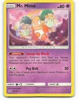 POKEMON CARD MR. MIME 66/181 NO 122 BARRIER POKEMON TCG CCG - Image 1