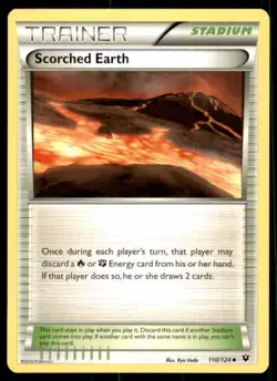 POKEMON CARD SCORCHED EARTH 110/124 STADIUM TRAINER POKEMON TCG CCG - Image 1