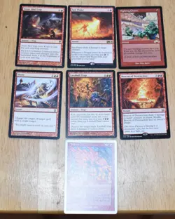 MTG 7x Rare Red Instant Stone Idol Trap, Spit Flame, Shunt, Inferno & More - Image 1