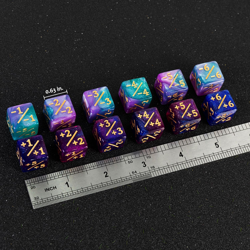 48 PCS D6 Dice Set for MTG Cards Game Night - Starry Sky Colors - Image 3