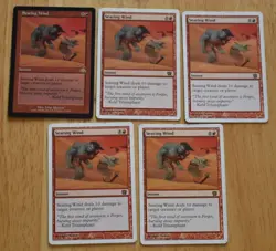MTG 5x Rare Red Instant SEARING WIND - Image 1