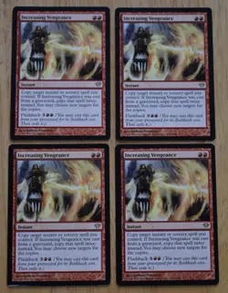MTG 4x Rare Red Instant INCREASING VENGEANCE - Image 1