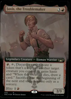 1x Foil Jaxis, the Troublemaker (Extended Art) - Streets of New - NM - MTG - Image 1