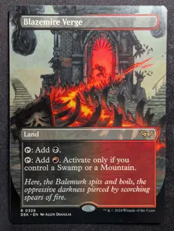 Blazemire Verge - Borderless - Duskmourn: House of Horror (MTG) - Image 1