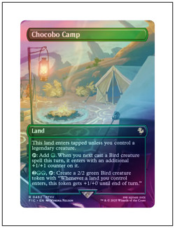 Chocobo Camp, Borderless Foil - 0462, Final Fantasy Commander, MTG NM - Image 1