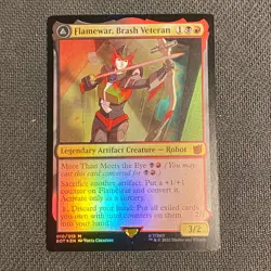 Flamewar, Brash Veteran 10 Transformers Magic The Gathering Foil NM - Image 1
