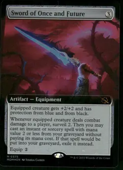 1x Foil Sword of Once and Future (Extended Art) - NM - MTG - Image 1
