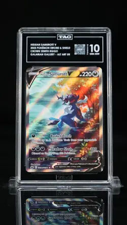 Hisuian Samurott V GG51 Full Art - Ultra Rare Pokemon Tag 10 Gem Mint - Image 1