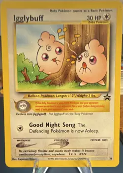 Wotc Pokemon TCG Igglybuff 36 Black Star Promo #1 - Image 1