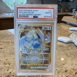 Lugia VSTAR Secret Rare Full Art Holo 211/195 Silver Tempest 2022 PSA 10 - Image 1