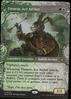 1x Foil Finneas, Ace Archer (Showcase) - Bloomburrow - NM - MTG - Image 1