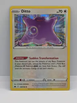 DITTO 107/159 HOLO R CROWN ZENITH POKEMON HOLO NM/M DITTO - Image 1