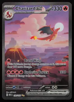 Charizard ex 199/165 Special Illustration Rare 151 Pokemon English NM - Image 1