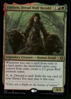 1x Foil Faldorn, Dread Wolf Herald - Battle for Baldur's Gate - NM - MTG - Image 1