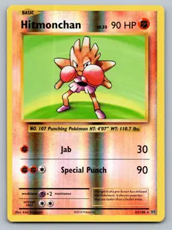 Pokemon TCG XY - Evolutions Hitmonchan 62/108 Reverse Holo - Image 1