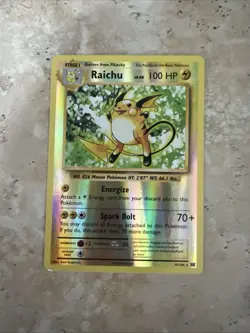 POKEMON RAICHU 36/108 REVERSE HOLO RARE XY EVOLUTIONS - Image 1