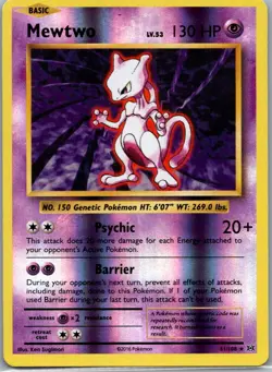 Mewtwo 51/108 Rare Evolutions Pokemon Reverse Holo Near Mint - Image 1