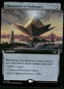 1x Foil Monument to Endurance (Extended Art) - Aetherdrift - NM - MTG - Image 1