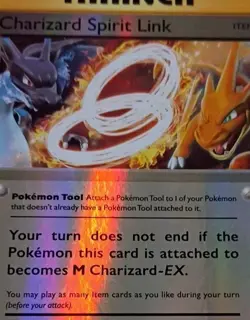 Pokemon TCG Charizard Spirit Link XY Evolutions 75/108 Reverse Holo Uncommon - Image 3