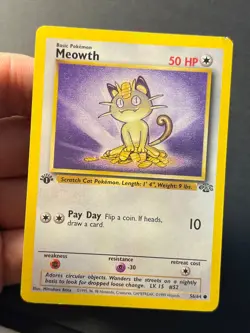 Meowth 56/64 1st Edition Jungle - Common - WOTC Pokemon Card MP - Image 4