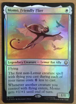 X 1 Momo, Friendly Flier Foil NM-M Avatar: The Last Airbender 029 MTG Magic - Image 2