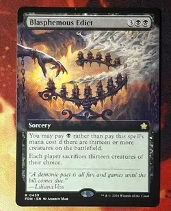 Blasphemous Edict (Extended Art) Regular MTG NM - Image 1