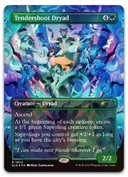 Tendershoot Dryad (Double Rainbow Foil) #1902 NM Secret Lair Drop SLD Magic MTG - Image 1