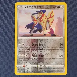Zamazenta 140/192 - Rebel Clash - Rare Reverse Holo Pokemon Card - NM - Image 1