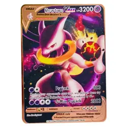 NEW Pokemon Cards Mewtwo VMAX TCG Metal Pokemon Card 3200 HP Fast Shipping - Image 1
