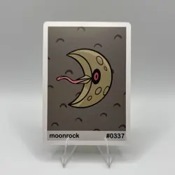 Pookiemoot Gen 3 - Moonrock (Lunatone) #0337 - Pokemon Fan Art Non TCG - Image 1