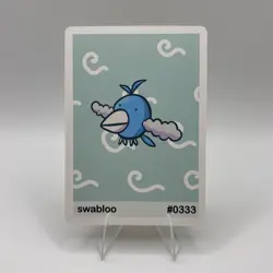 Pookiemoot Gen 3 - Swabloo (Swablu) #0333 - Pokemon Fan Art Non TCG - Image 1