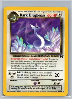 Dark Dragonair 33/82 Uncommon Team Rocket Pokemon Unlimited Lightly Played - Image 1