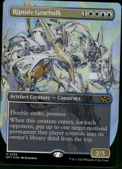 1x Foil Riptide Gearhulk (Borderless) - Aetherdrift - NM - MTG - Image 1