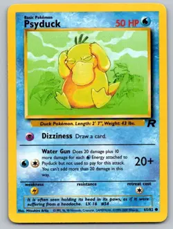 Psyduck 65/82 Common Team Rocket Pokemon Unlimited Lightly Played - Image 1